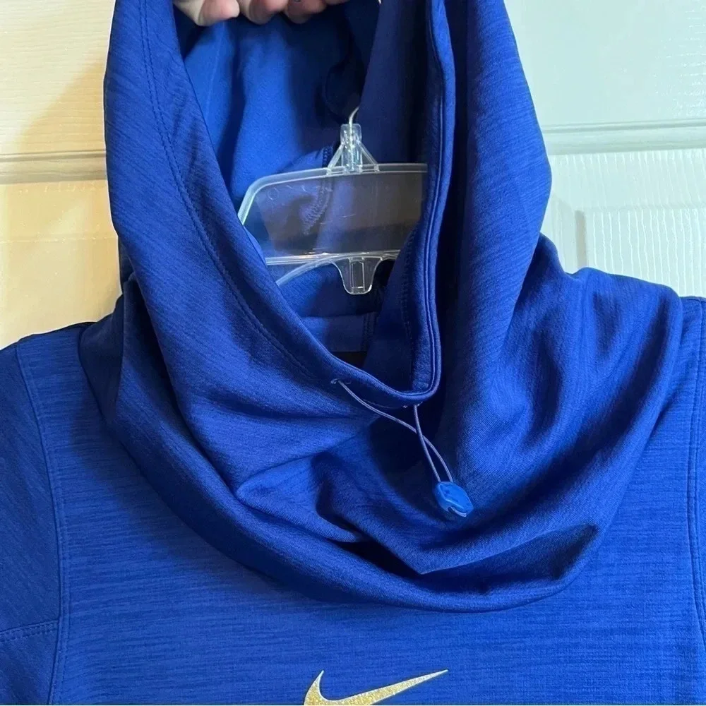 *RARE Nike Dri-Fit Glam Dunk Mid Layer Running top funnel hood women’s Small